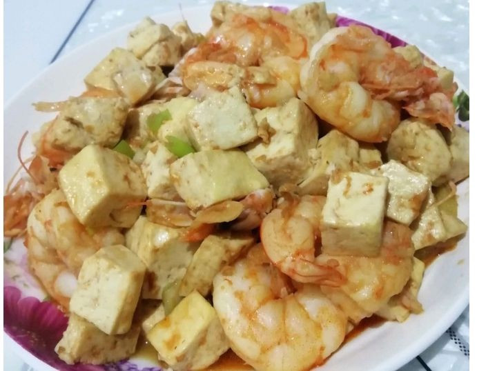 虾仁豆腐的做法