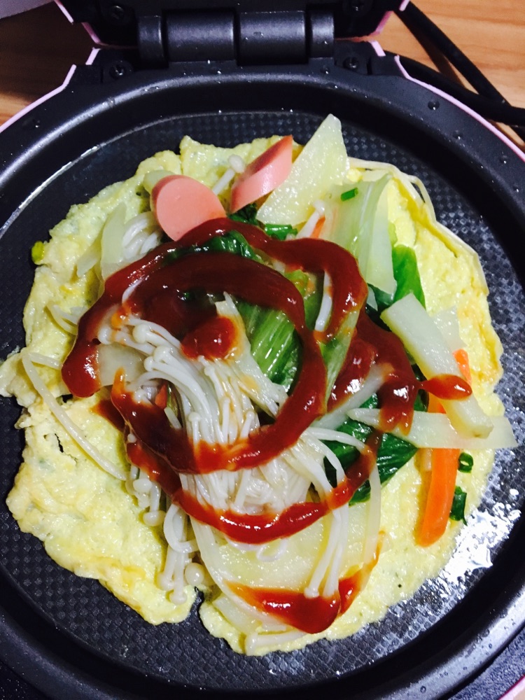 鸡蛋手抓饼的做法图解3