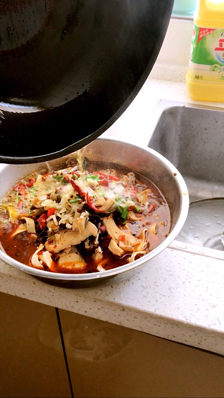 Boiled fish fillet