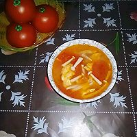 #夏日开胃餐#海鲜菇鸡蛋番茄汤的做法图解11