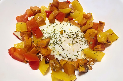 换个花样吃早餐：红薯+甜椒+鸡蛋的完美组合