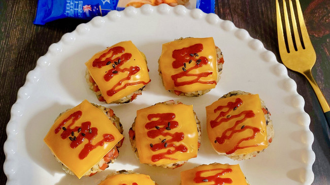 芝士烤饭团的做法