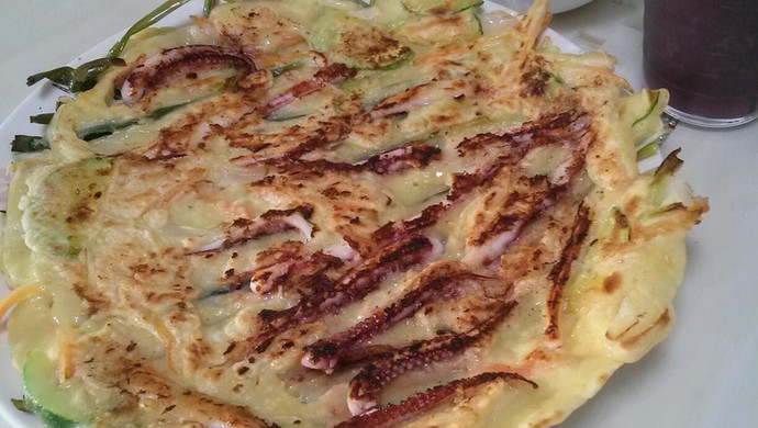 韩国鱿鱼煎菜饼
