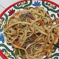 肉丝炒面的做法图解3