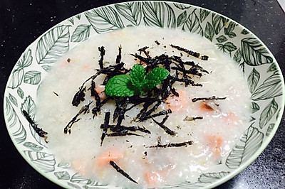 艾❤️厨房～～～白萝卜三文鱼粥