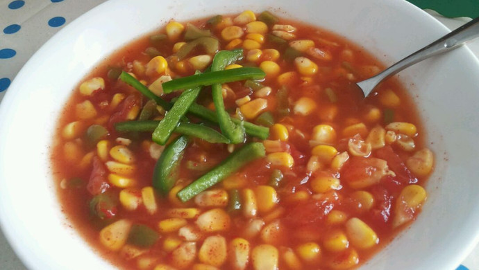 减肥餐  玉米番茄汤