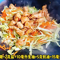 #女神野餐记# 包菜炒鸡胸肉的做法图解5