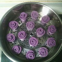紫薯玫瑰卷的做法图解10