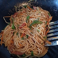 炒面—培根青菜DIY的做法图解6