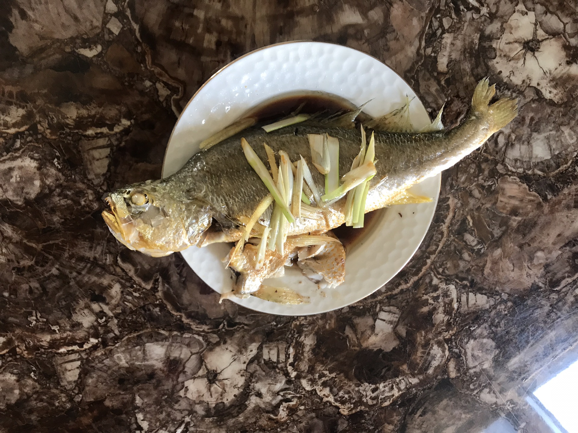 Steamed yellow croaker