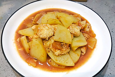 家常菜土豆烧日本豆腐