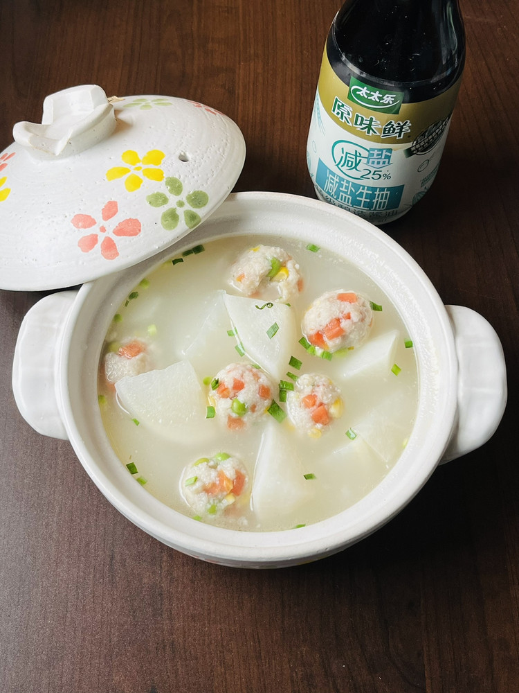 萝卜丸子汤的做法