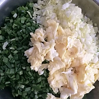 韭菜白菜鸡蛋饺子的做法图解1