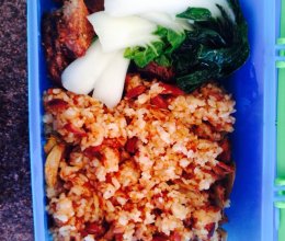 lunch box --泡菜吞拿鱼炒饭的做法