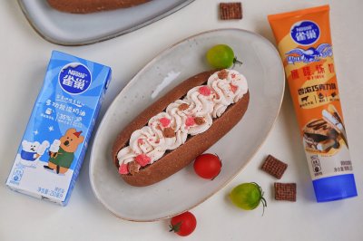 孩子爱吃的奶油可可面包