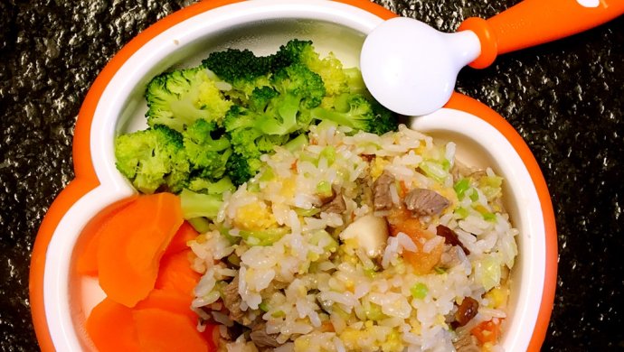 宝宝辅食 牛肉炒饭