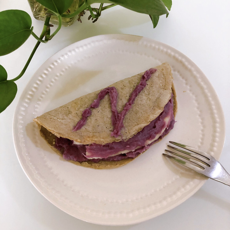 芋泥香蕉夹心可丽饼｜健康甜品的做法