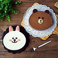 布朗熊&可妮兔（巧克力&酸奶慕斯蛋糕）的做法图解13