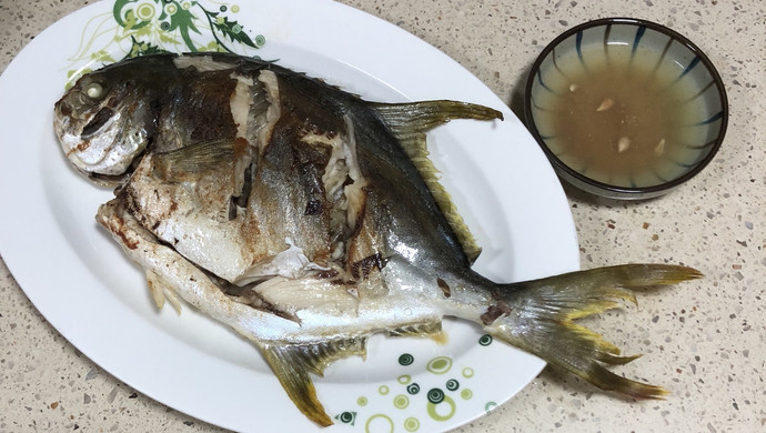 鱼跃餐桌篇—-香煎游水大金苍鱼