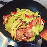 莴笋炒腊肉的做法图解6