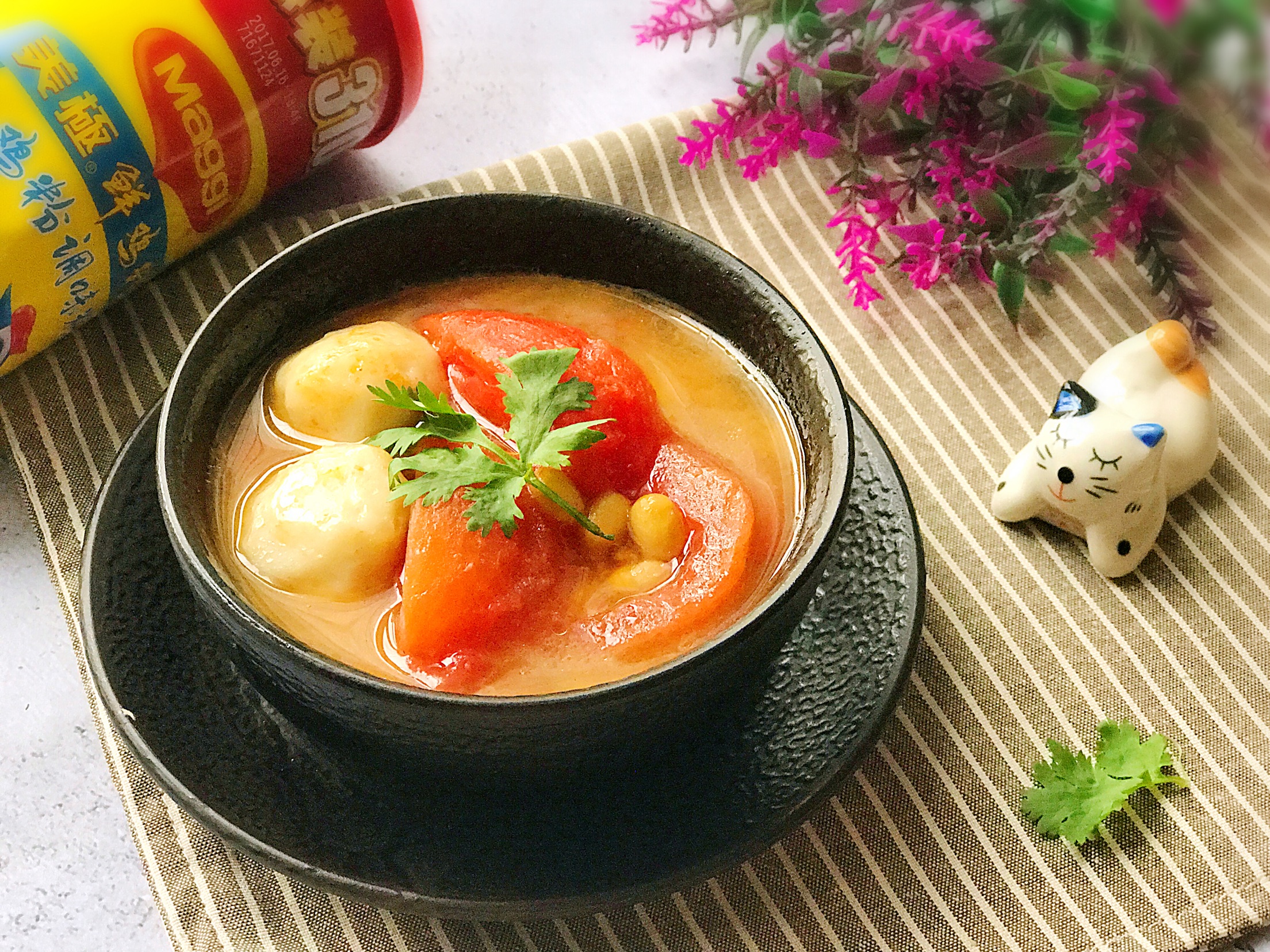 家常汤 酸甜生津 番茄鱼丸汤#美食美刻 乐享美