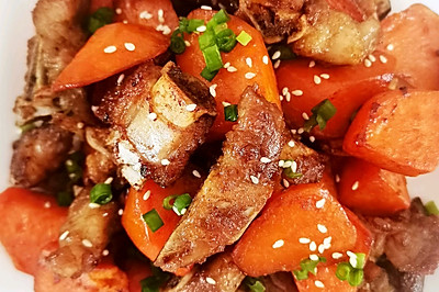 蚝油焗红薯排骨