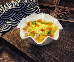 #花10分钟，做一道菜！#清炒丝瓜肉片的做法