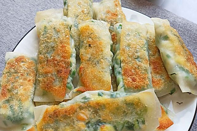 简单韭菜豆腐鸡蛋盒子早餐