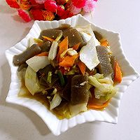 白菜梗炒魔芋的做法图解12