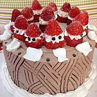 圣诞节树根草莓蛋糕的做法图解8