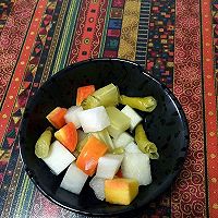 #素食主义#三色泡菜，泡1天就可以吃的小泡菜的做法图解4