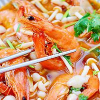 #豪吉川香美味#酸汤对虾海鲜菇的做法图解14