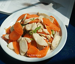 杏鲍菇炒胡萝卜的做法