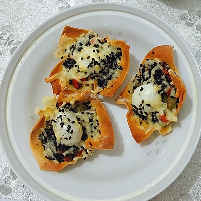 馄饨皮披萨