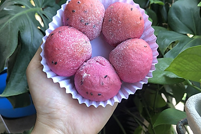 火龙果花朵面包（无添加色素）