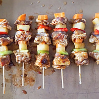#烤究美味 灵魂就酱#牛腩菌菇杂蔬烤串的做法图解6