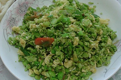 青豆渣炒鸡蛋