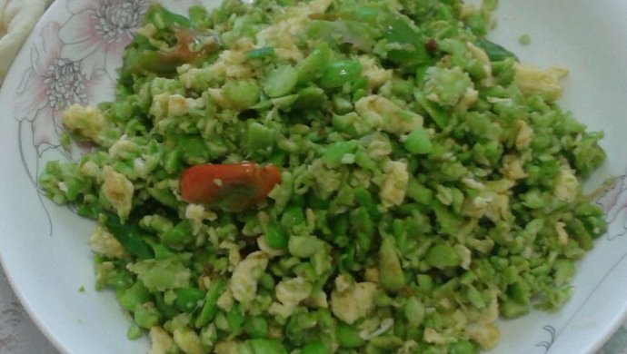 青豆渣炒鸡蛋
