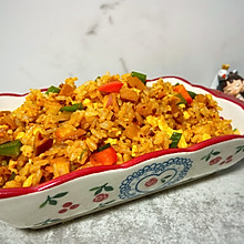 #巨下饭的家常菜#蟹黄老干妈炒饭，米饭花样吃法