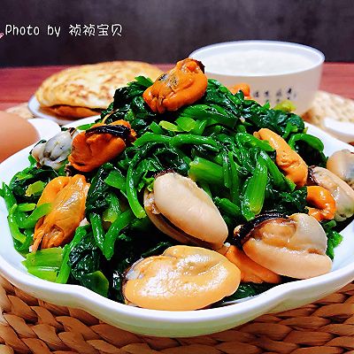 菠菜拌海虹
