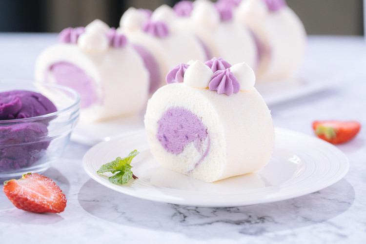紫薯天使蛋糕卷的做法