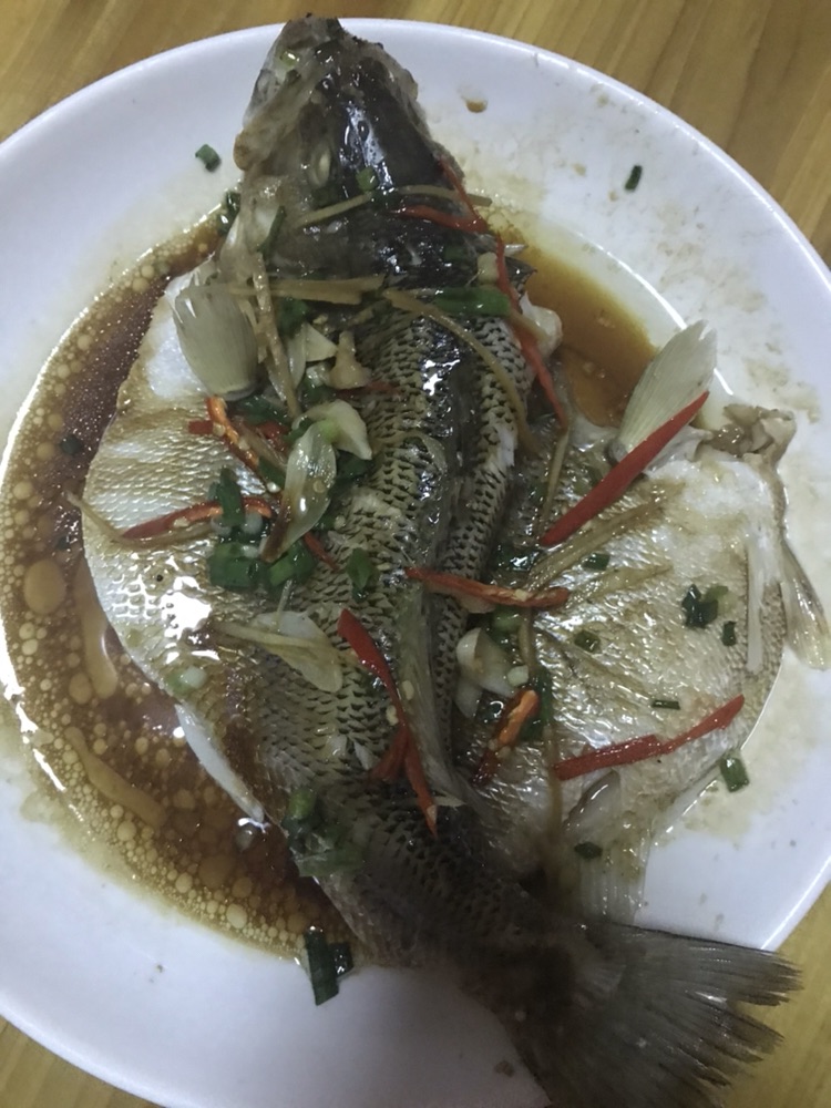 Steamed perch