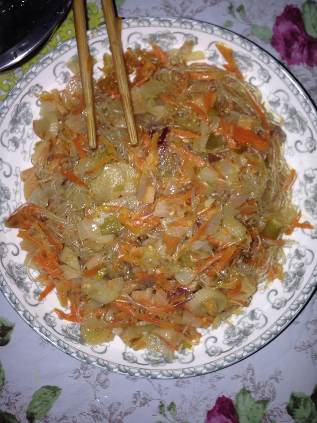 炒粉丝的做法图解5