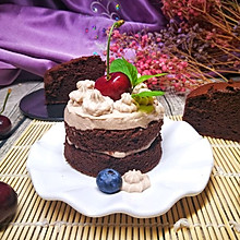 车厘子巧克力裸蛋糕，感恩那一份亲情#天天秀美食##感恩#