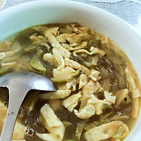 榨菜粉丝蛋皮汤的做法图解5