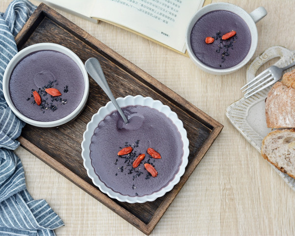秋冬暖饮－养生紫薯豆奶（破壁机食谱）