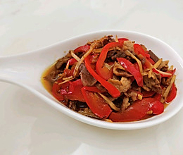 红椒仔姜炒肉的做法