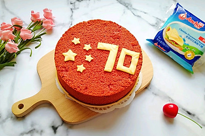 中国红戚风蛋糕