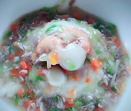 给儿子做的排骨鲍鱼汁捞饭的做法