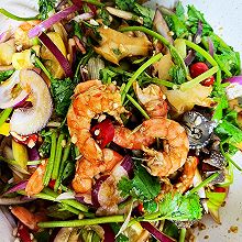 低热量凉拌柠檬虾